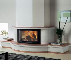 модел 4 Облицовка на камина изработена от врачански камък и мрамор(россо верона) 